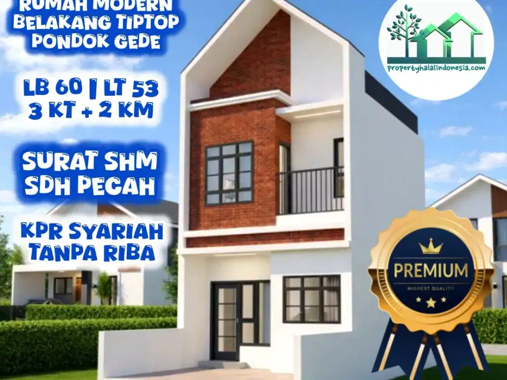 Jual Rumah Islami Modern Belakang Tip Top Pondok Gede Dkt Plaza Pd Gede
