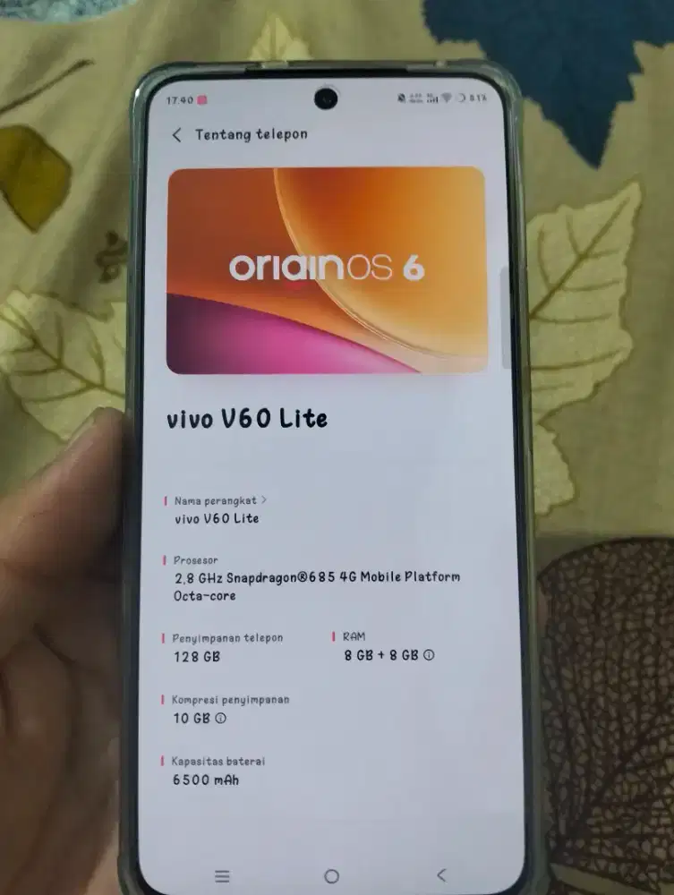 Vivo V60 lite fullset ori