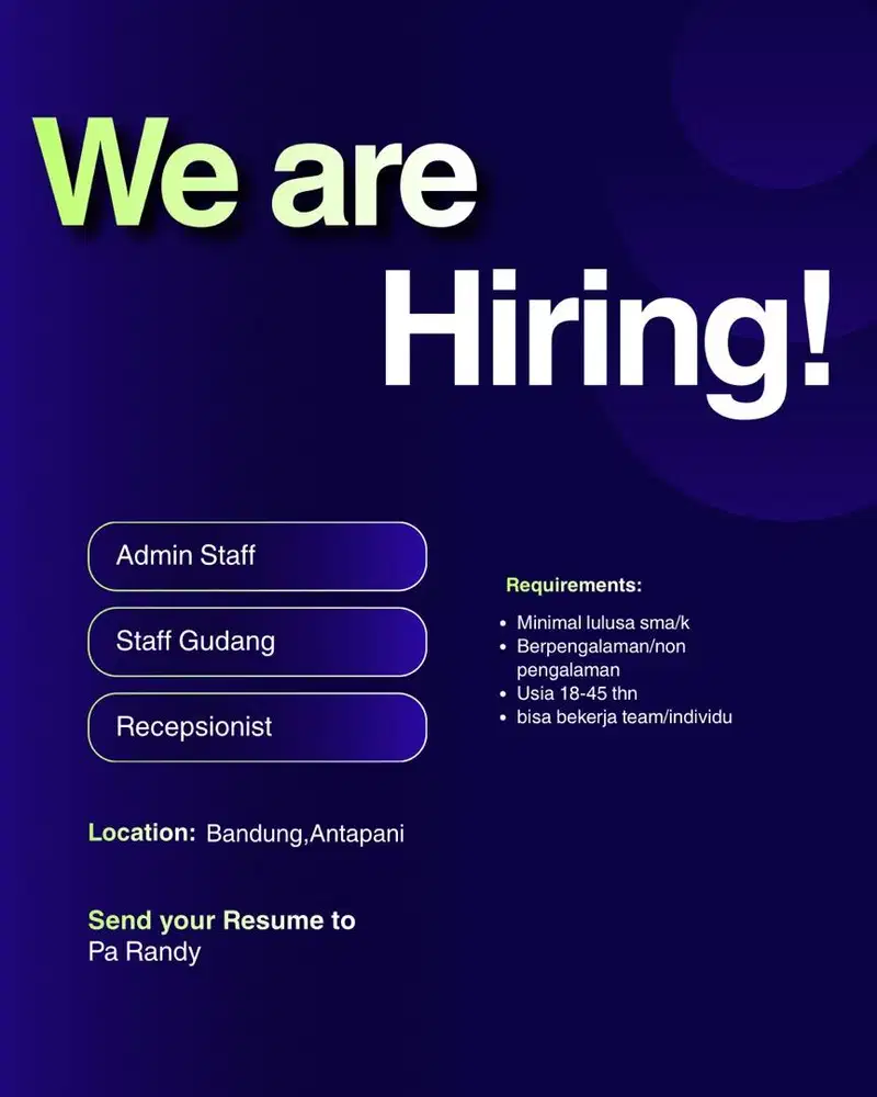 Info loker staff admin