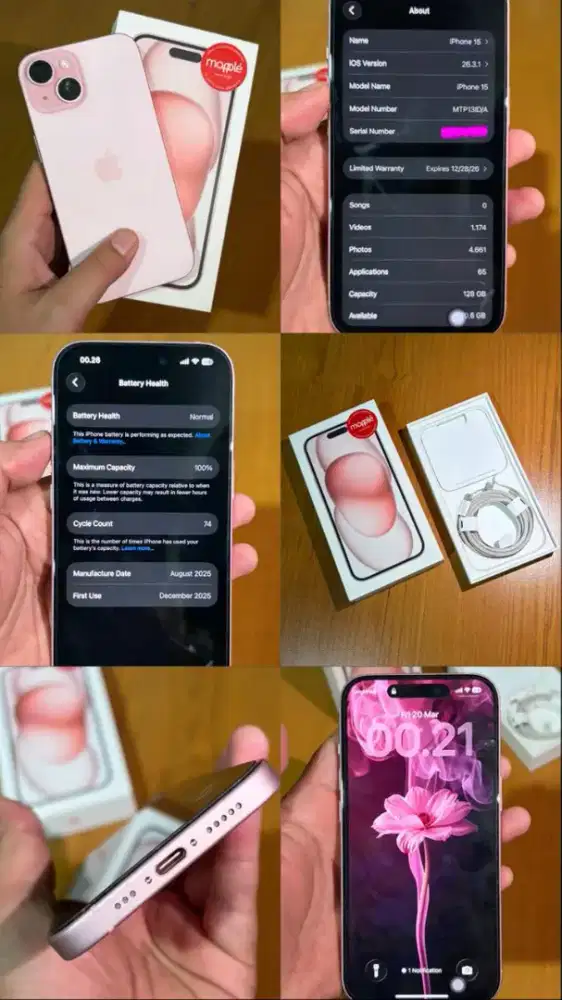 Iphone 15 128GB Pemakaian Pribadi