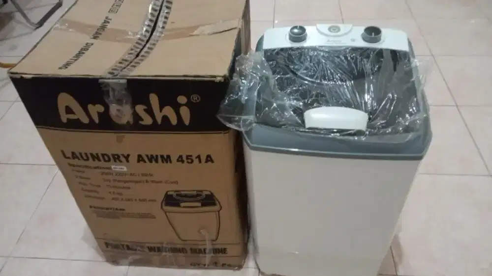 Mesin cuci Arashi portable new baru