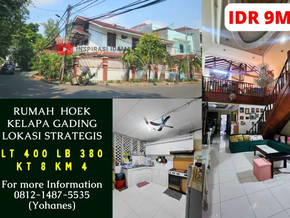 Rumah Kelapa Gading Hoek Lokasi Strategis