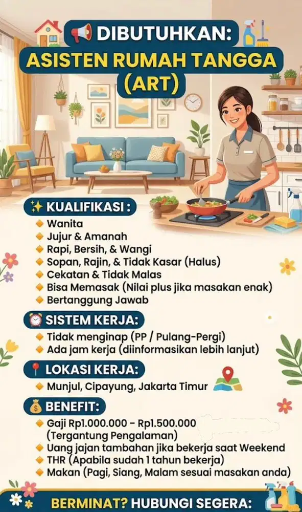 DICARI ART DAERAH MUNJUL, CIPAYUNG, JAKARTA TIMUR