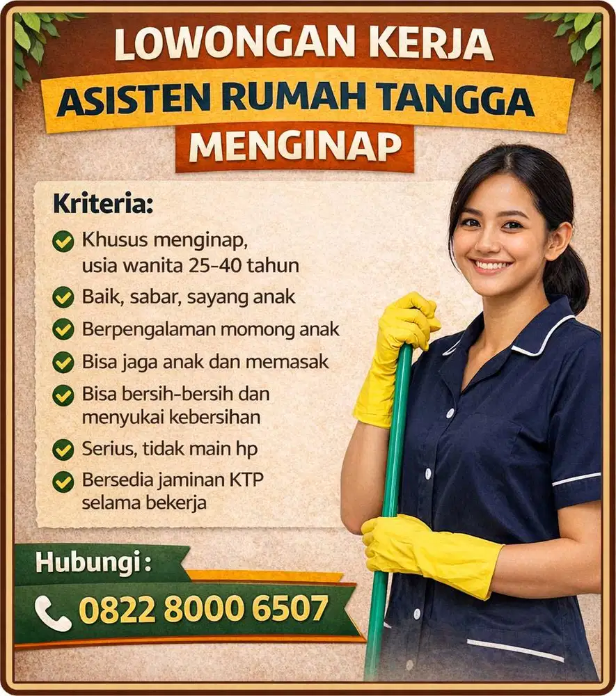 DIBUTUHKAN CEPAT: LOKER ART MENGINAP - TANPA PERANTARA