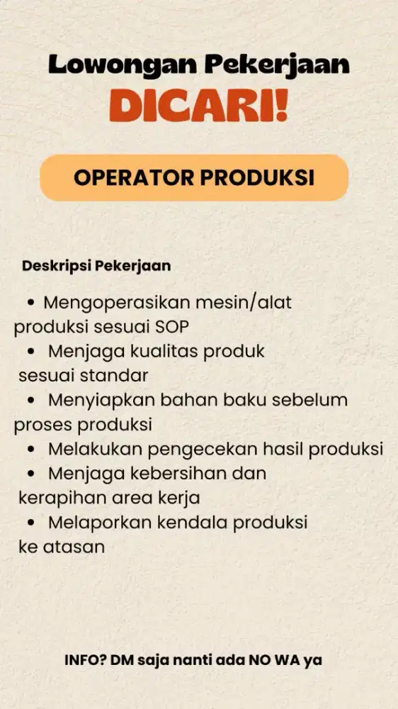 OPERATOR PRODUKSI
