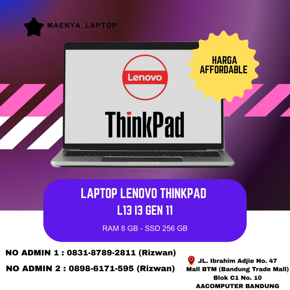 LAPTOP LENOVO THINKPAD L13 | I3 GEN 11 | RAM 8GB | SSD 128GB