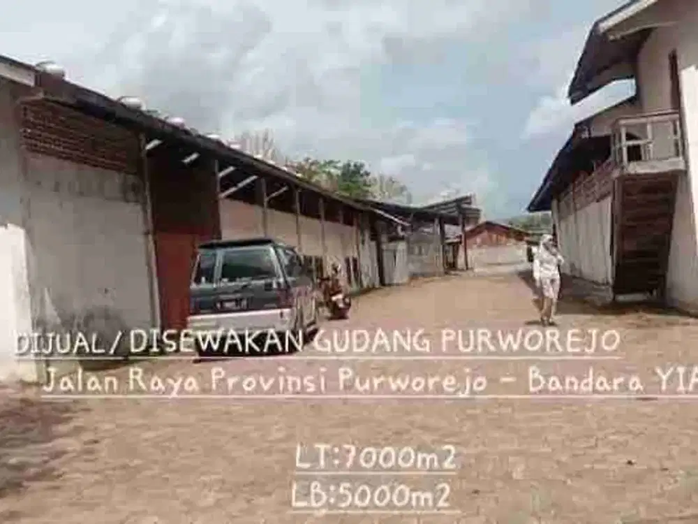 DIJUAL & DISEWAKAN GUDANG/ EX PABRIK PURWOREJO, JAWA TENGAH