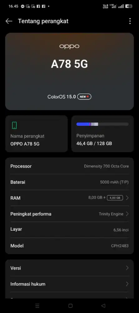 OPPO A78 5G 8/128