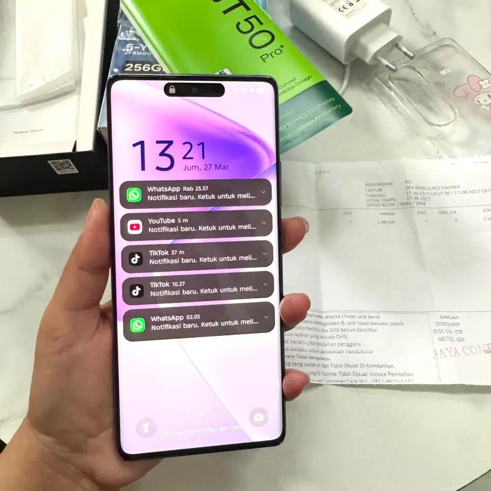 Dijual infinix Hot 50 Pro plus 16/256 fullset msh garansi  no minus