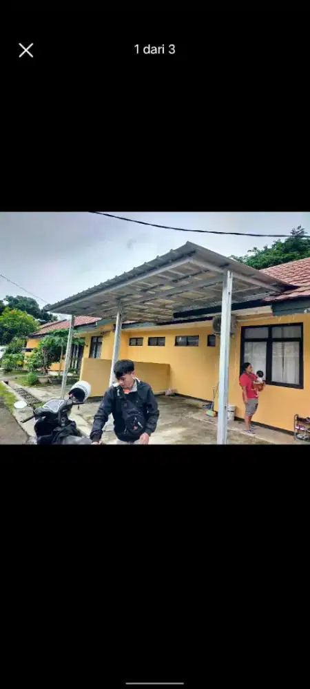 Pasang kanopy baja ringan