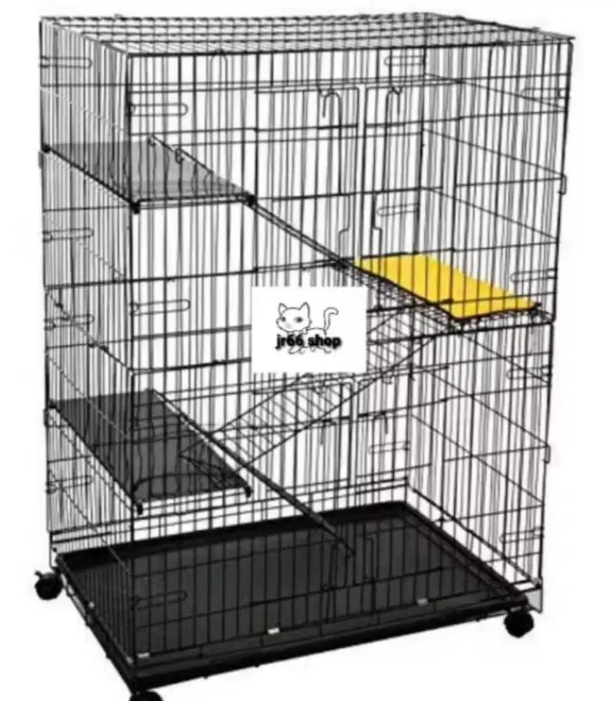 Kandang kucing 3 tingkat besi tebal sangat bagus dan like new