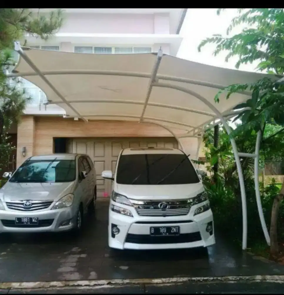 PASANG ATAP CANOPY MEMBRANE DESAIN MODERN + BERGARANSII