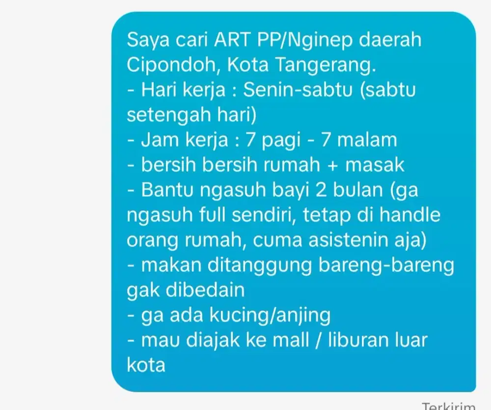 Dicari art yang mau bekerja dan jujur