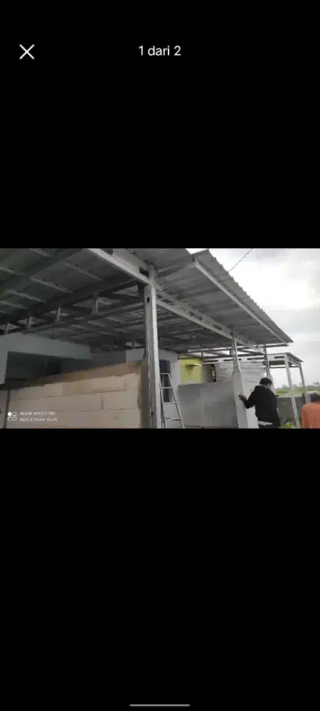 Pasang kanopy baja ringan murah
