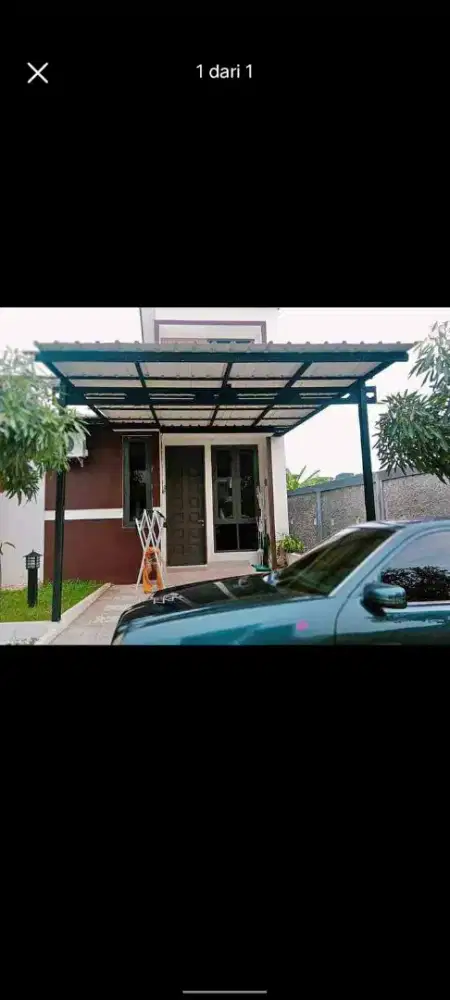 Pemasangan kanopy baja ringan