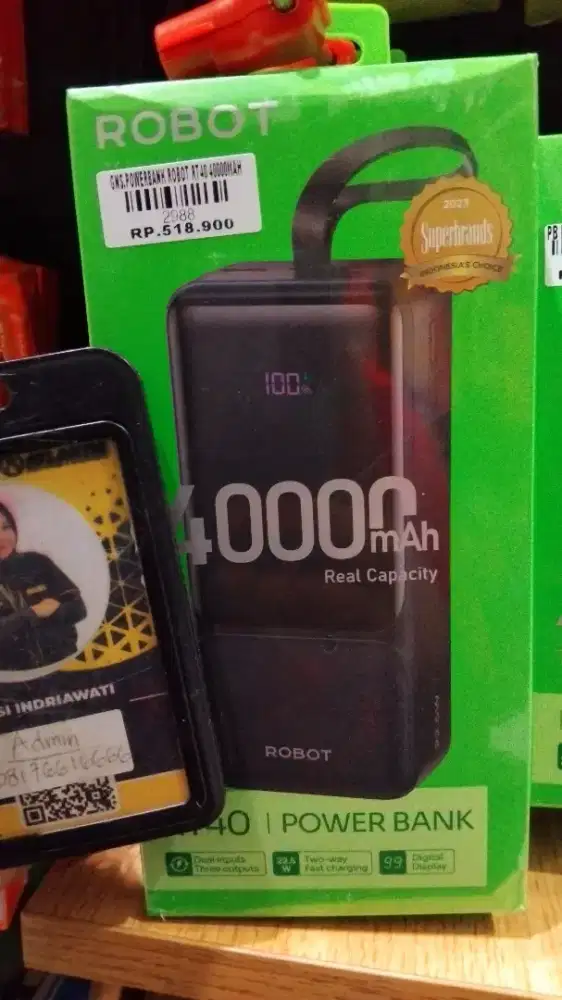 POWERBANK ROBOT RT40 40.000 MAH | ATLANTIS DAHSYAT