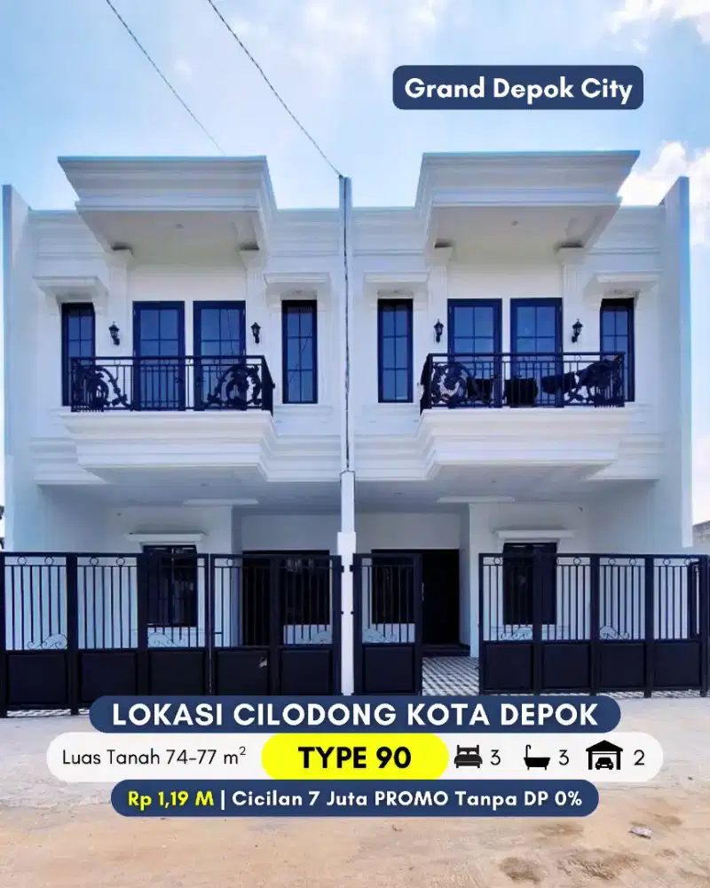 Rumah KPR Tanpa DP Dekat Stasiun Depok Lama/Alun2 Kota Depok