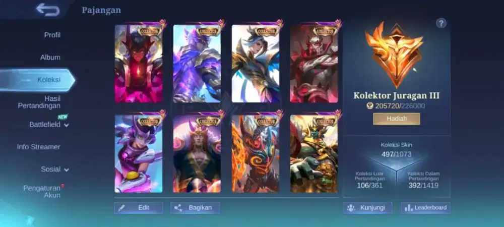 Akun Mobile legend Juragan III