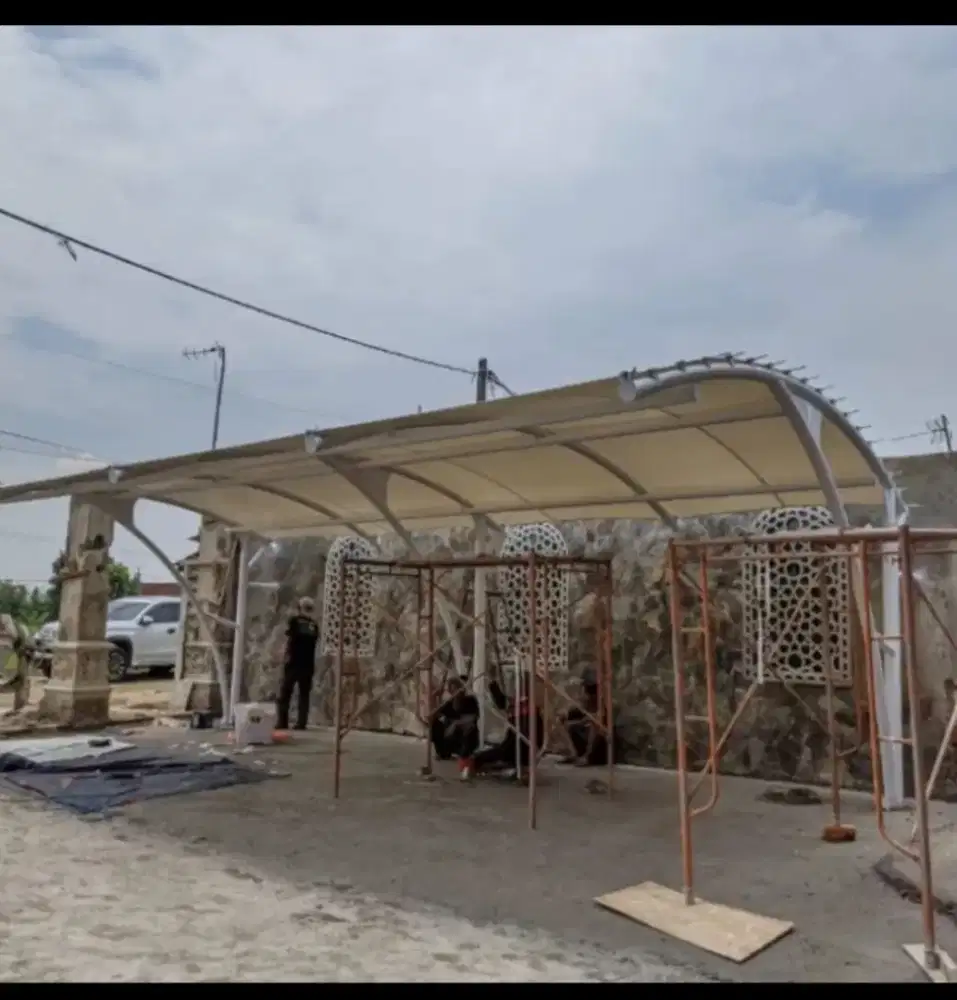 PASANG BARU ATAP CANOPY MEMBRANE BERKUALITAS & BERGARANSII