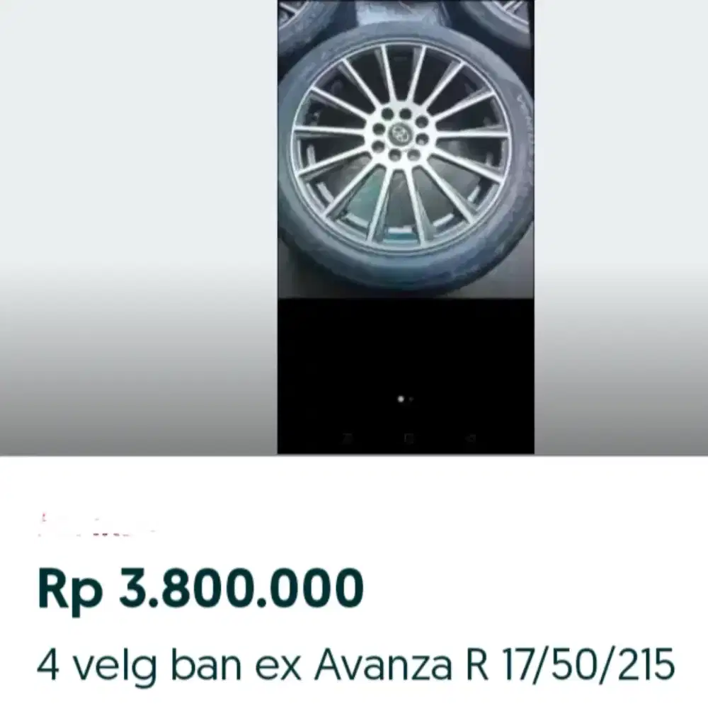 4velg ban ex Avanza 215/50/17
