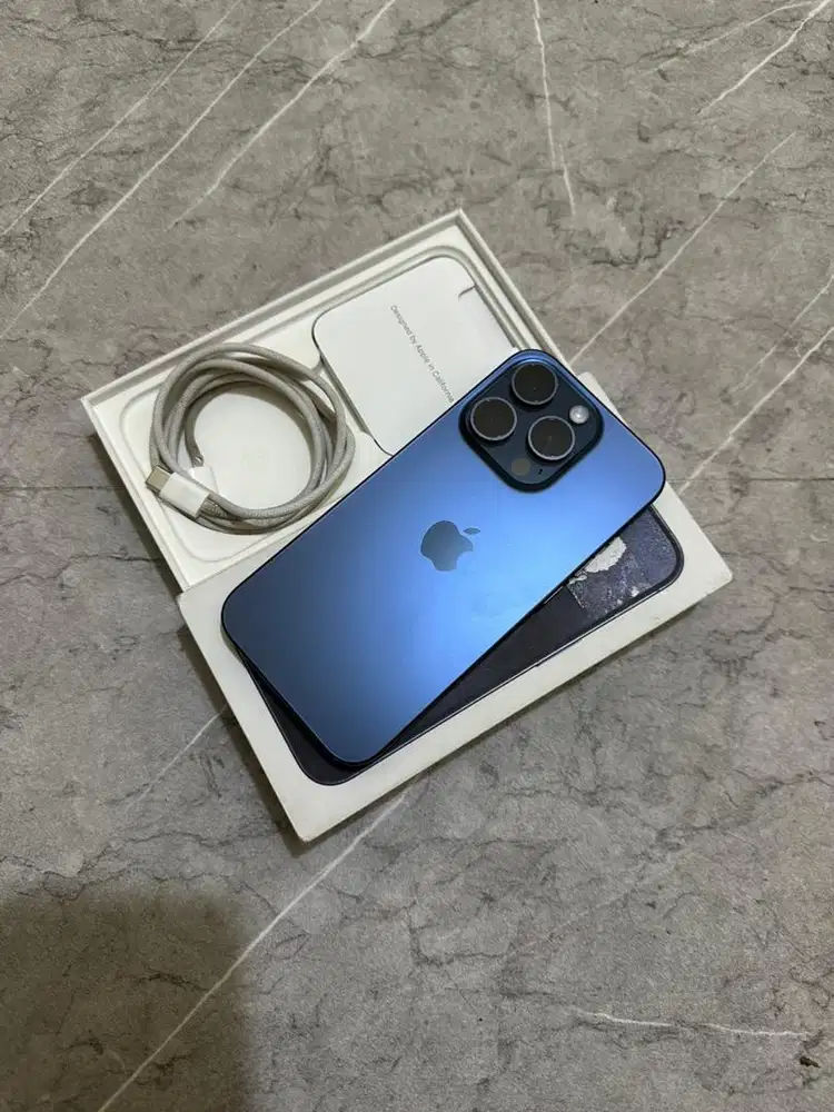 DI JUAL iPhone 15 Pro 128GB Blue ex iBox