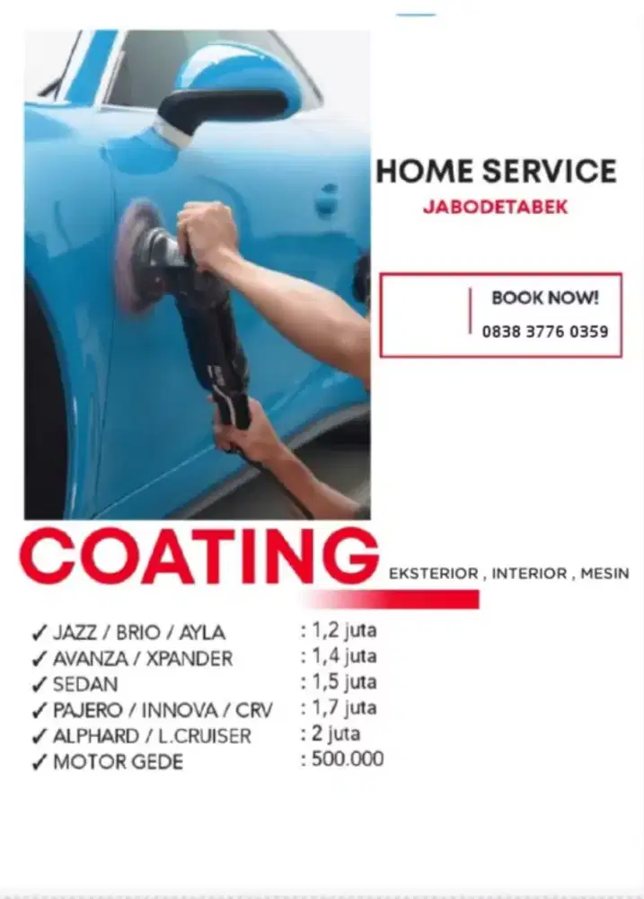 Premium coating mobil panggilan