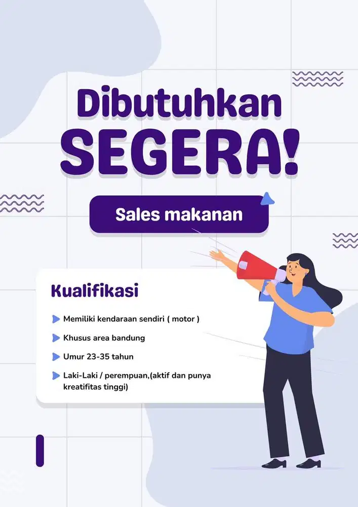 Dicari sales makanan