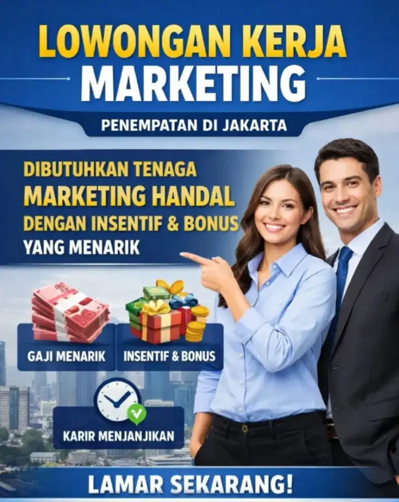 DIBUTUHKAN SEGERA TENAGA MARKETING