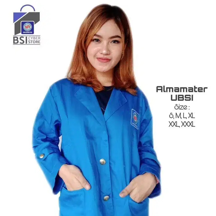 Jaket Almamater UBSI BSI Biru American Drill XL