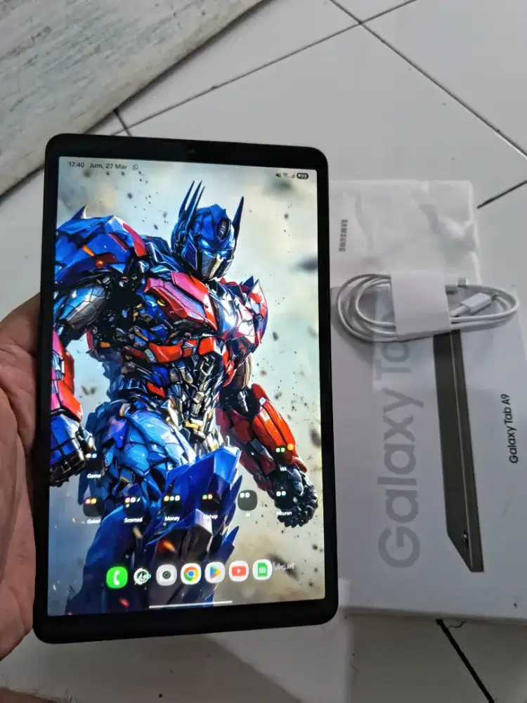 Samsung Tab a9 LTE 2023 Fullset No minus Mulus segel bekas cewe