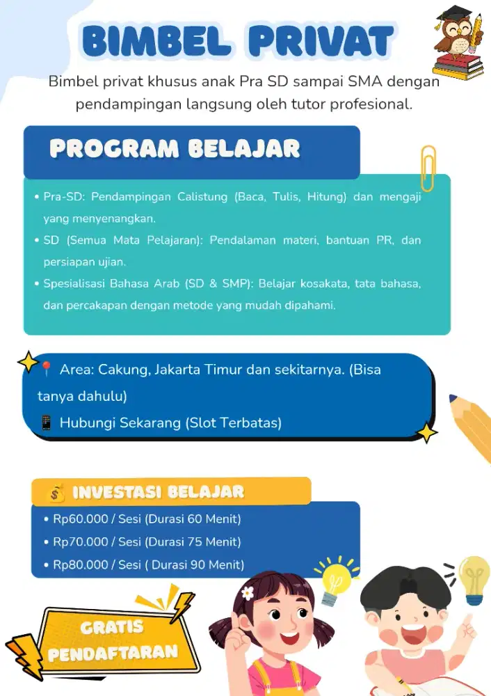 DIBUKAN LES/BIMBEL PRIVAT