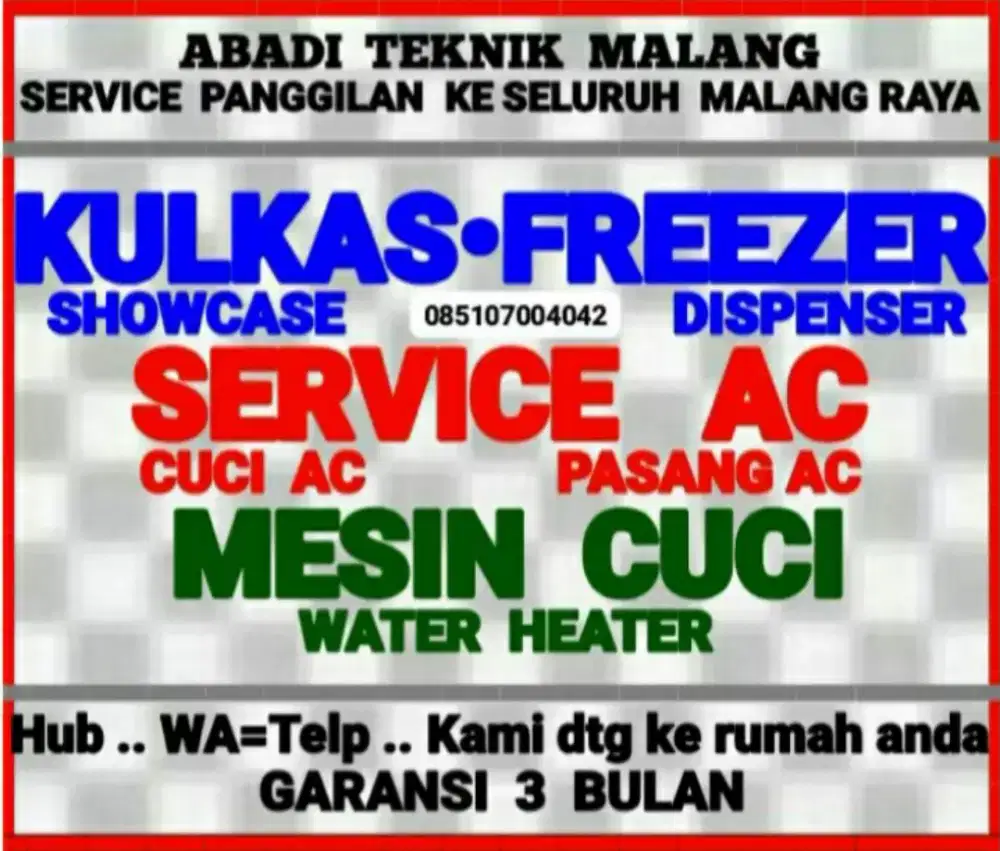 service kulkas ac(cuci ac-75)mesin cuci water heater servis panggilan