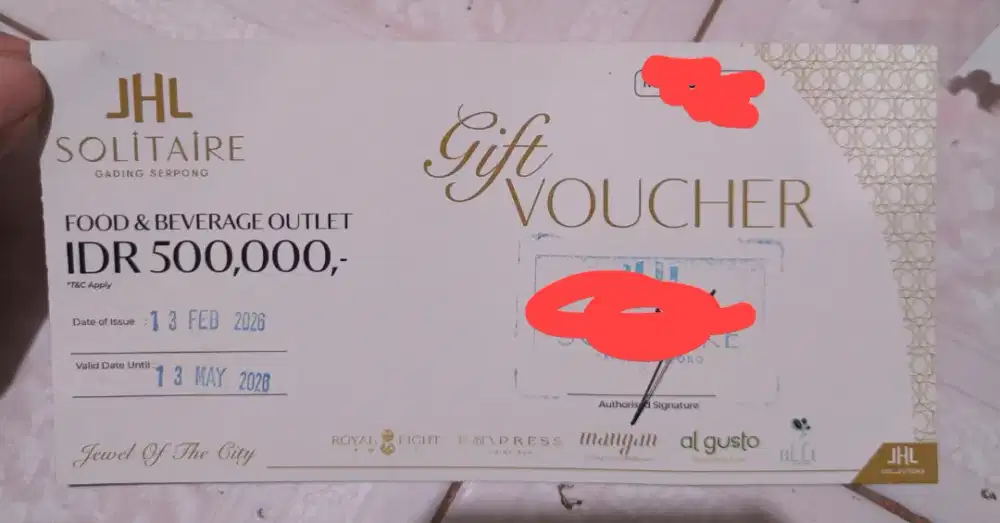 Voucher Solitaire Senilai 500 ribu