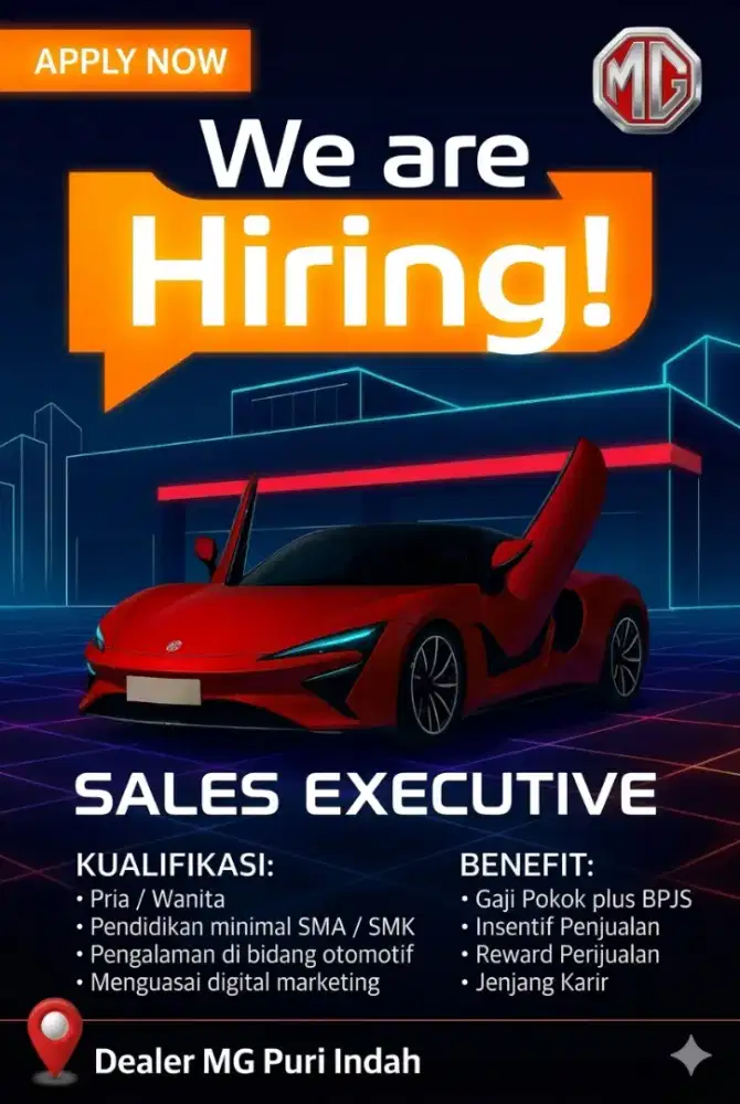 Loker Sales/Marketing Mobil MG