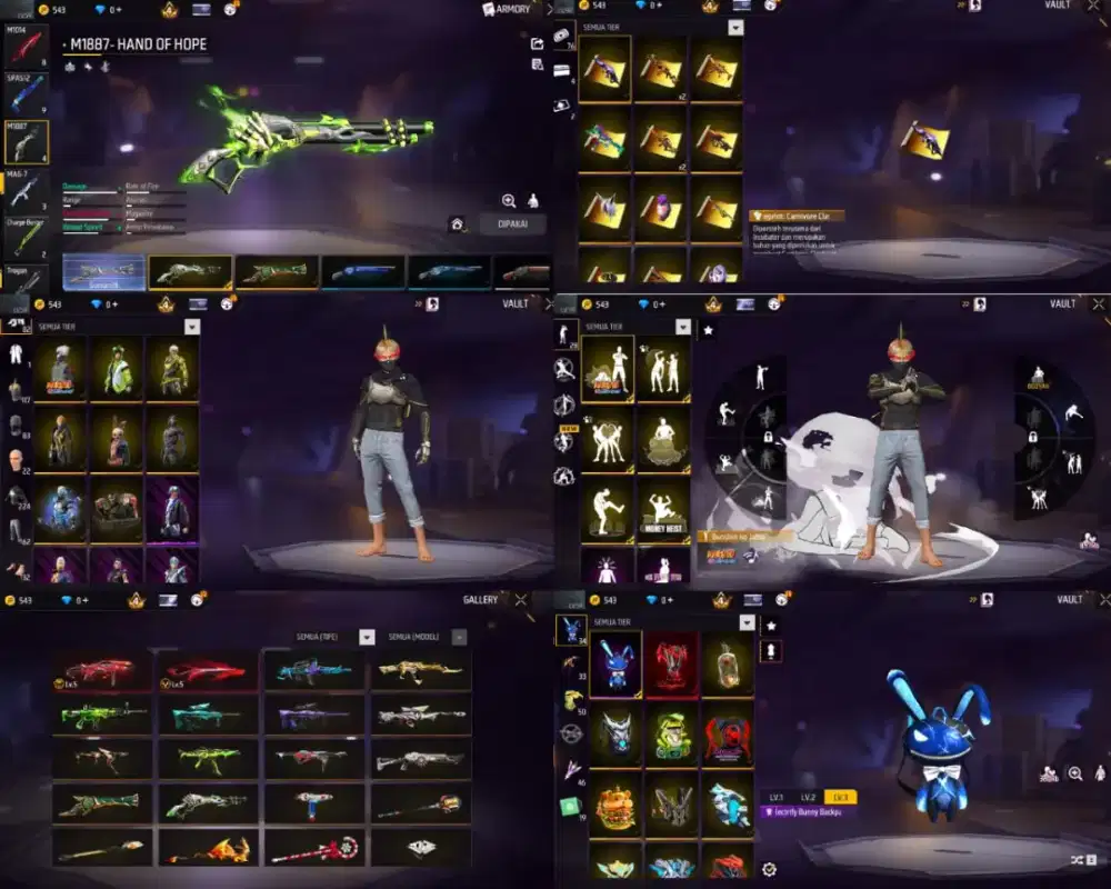 Jual akun ff spek SG lumut gacor kali bre