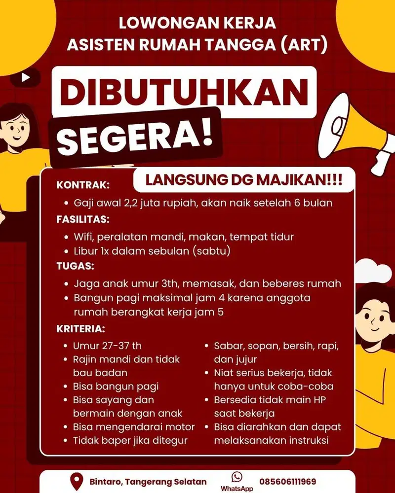 ART Jaga Anak Beberes