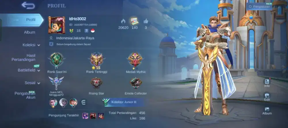 Dijual Akun ML (Mobile Legends)