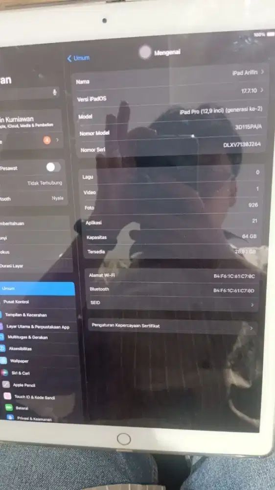 IPAD PRO 12,9 INCH GEN 2 MULUS, IPAD ONLY 
DIJUAL CEPAT !!!