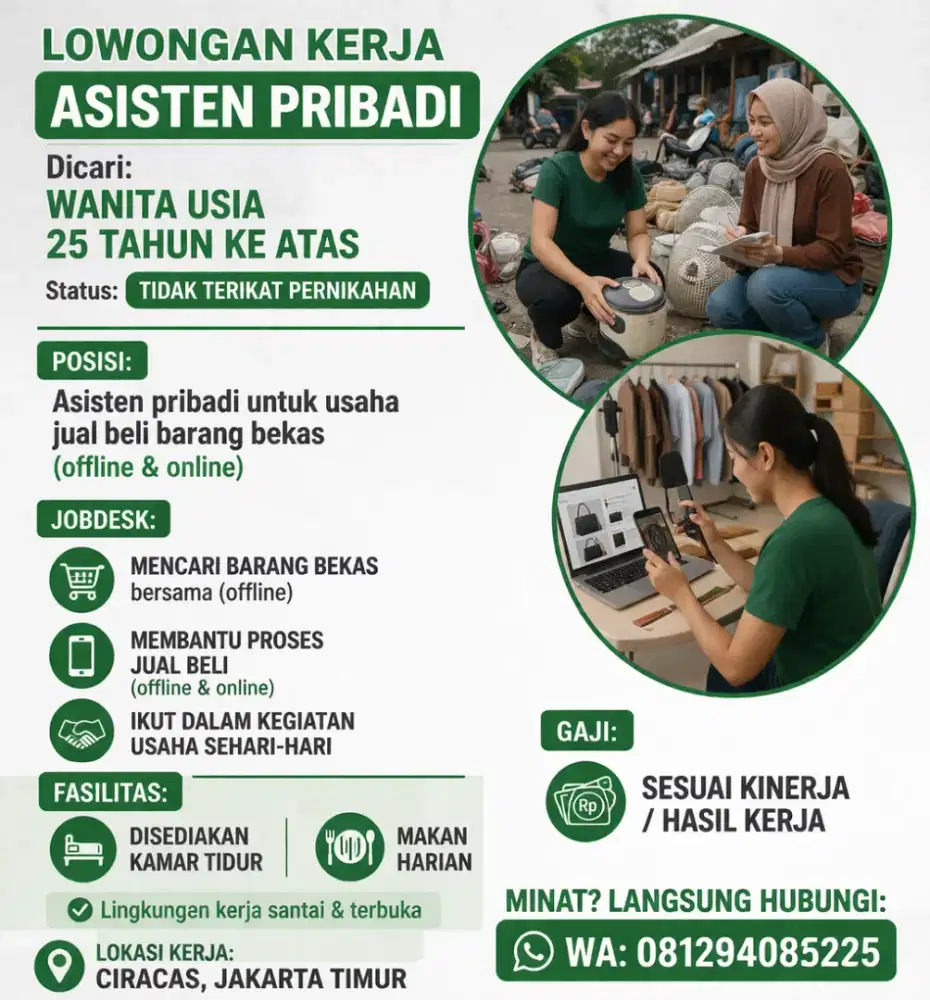 loker asisten pribadi wanita