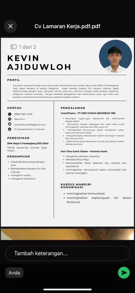 carii kerjann apaa aja