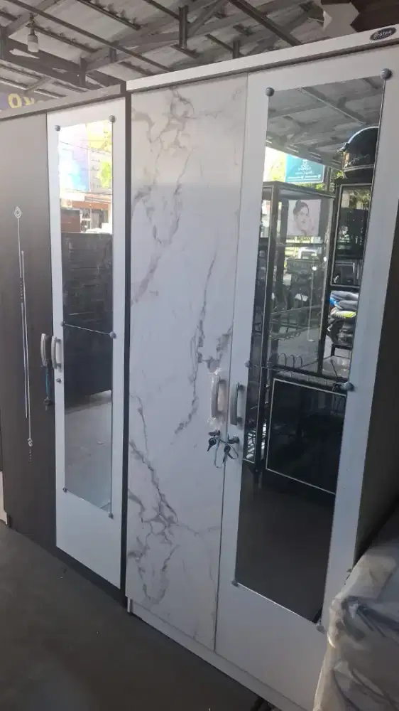 lemari baju bahan panel 2 pintu