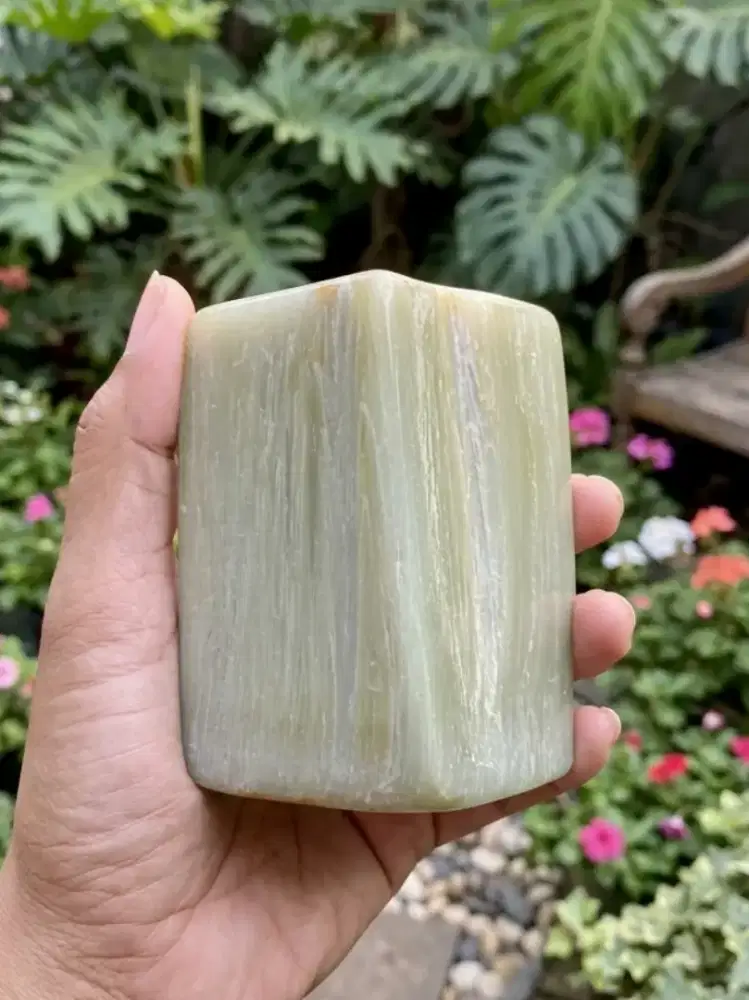 Pajangan Fosil Kayu Hijau Cristal (Giok Pasir Rakit) ±3Kg