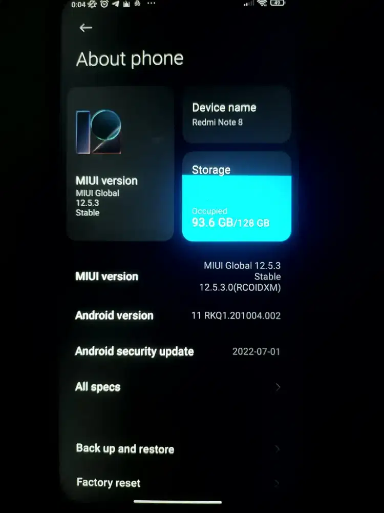 Redmi Note 8 Black 6+2/128
