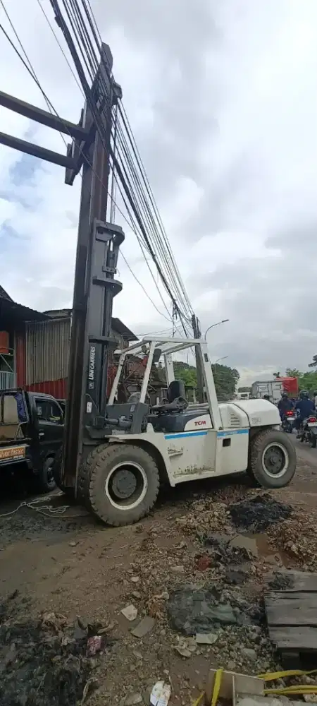 Forklift TCM 10 Ton,Matic,Tiang 6 Meter,Mesin Isuzu 6BG1,Tahun 2015