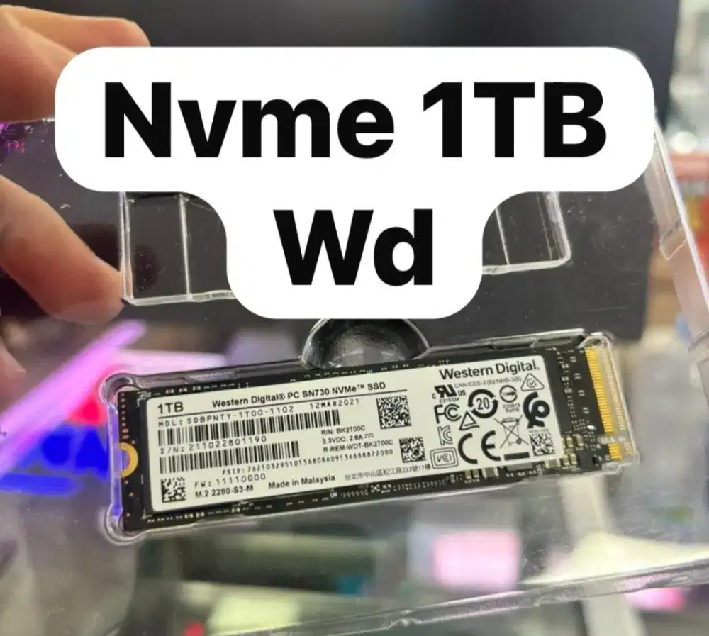 Dijual SSD NVME 1TB kesehatan 100% 100% siap pakai COD Bogor kota