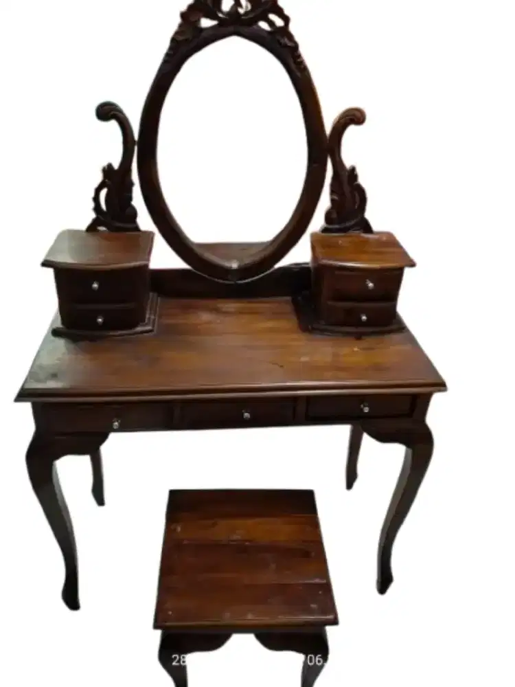 Meja rias kayu jati jepaara