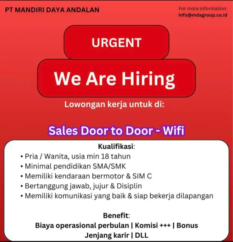 Sales Door to door - WIFI