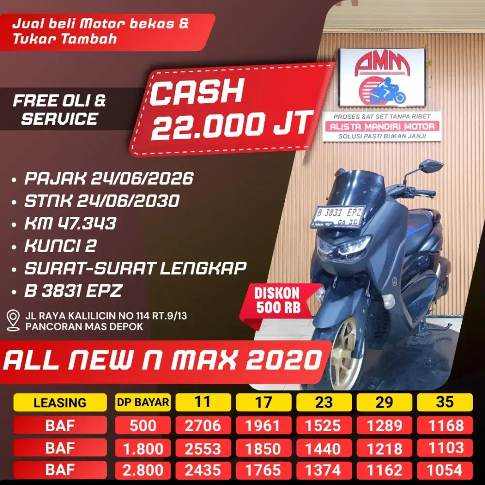 NEW NMAX 2020, BS TT, KREDIVO, CASH/ KREDIT