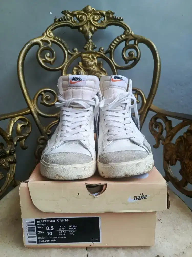 NIKE BLAZER MID 77 VINTAGE WHITE BLACK ORGINAL