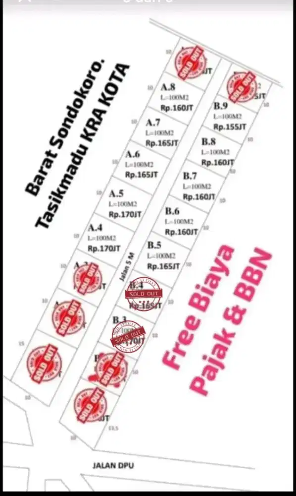 Tanah murah di buran tasikmadu